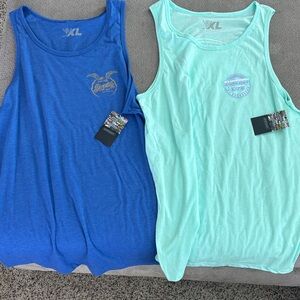 Blue and Mint Tank Tops